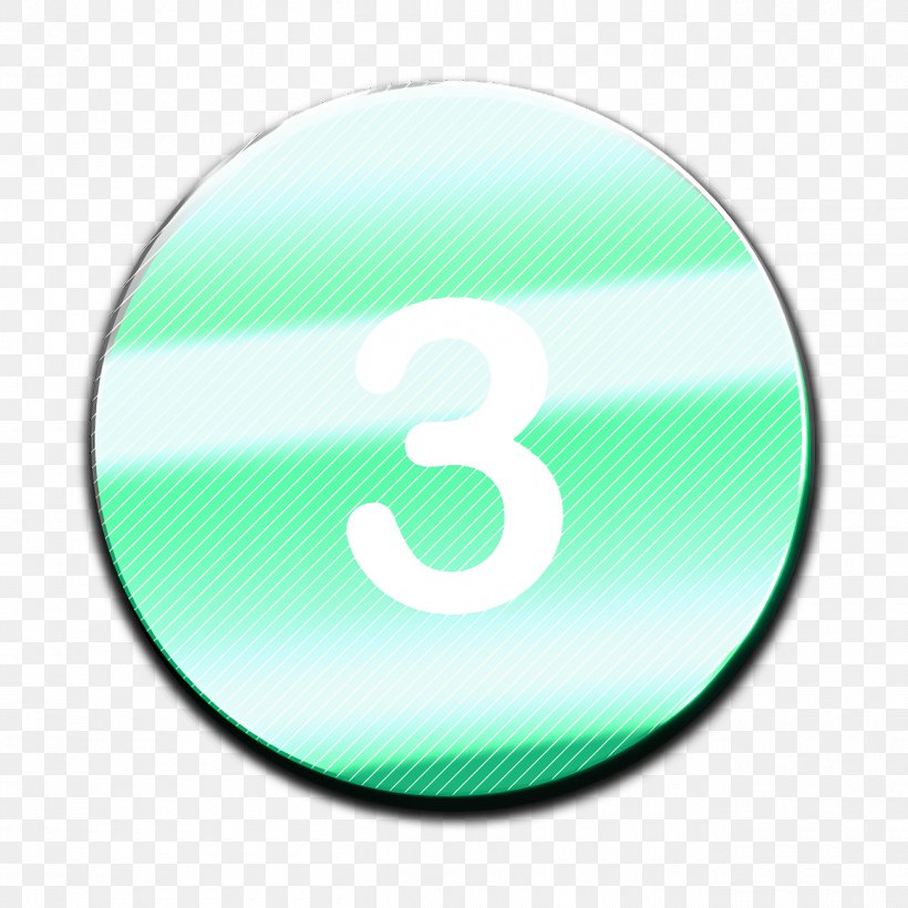 Numbers Icon Three Icon, PNG, 1300x1300px, Numbers Icon, Aqua, Green, Logo, Number Download Free