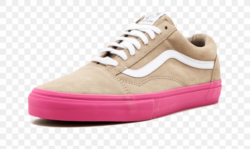 tan and pink vans