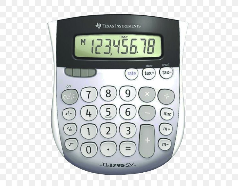 Texas Instruments TI-1795 SV Minidesk Calculator TI-BASIC TI-108, PNG, 640x640px, Texas Instruments, Calculator, Consumer Electronics, Corded Phone, Electronics Download Free