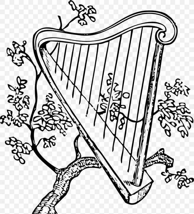 Celtic Harp Drawing, PNG, 1740x1920px, Watercolor, Cartoon, Flower, Frame, Heart Download Free