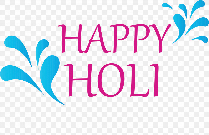 Happy Holi, PNG, 3000x1937px, Happy Holi, Line, Logo, Magenta, Purple Download Free