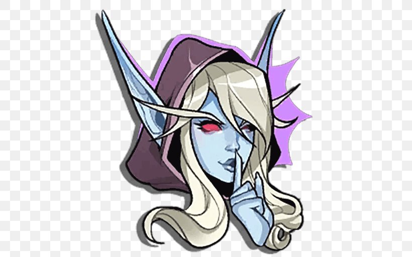 Heroes Of The Storm World Of Warcraft Sylvanas Windrunner Blood Elf Telegram, PNG, 512x512px, Watercolor, Cartoon, Flower, Frame, Heart Download Free