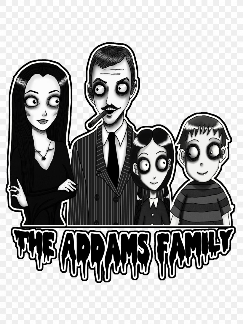 The Addams Family Thing Wednesday Addams Cousin Itt Morticia Addams, PNG, 1280x1707px, Addams Family, Art, Black And White, Brand, Cartoon Download Free