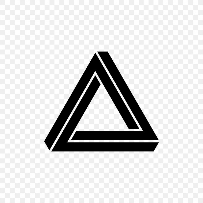 Penrose Triangle Impossible Object Penrose Stairs Geometry, PNG, 1280x1280px, Penrose Triangle, Black And White, Brand, Cube, Endless Knot Download Free