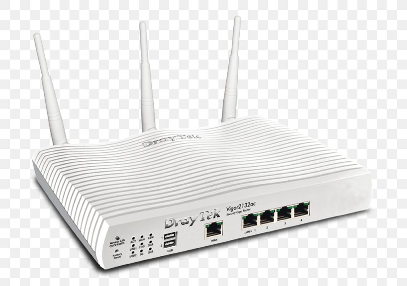 Wireless Router Gigabit Ethernet DrayTek Modem, PNG, 1024x720px, 19inch Rack, Router, Computer Port, Draytek, Electronics Download Free