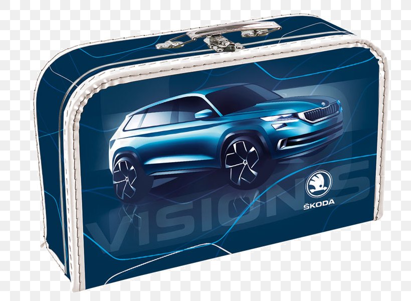 Škoda Auto Car Škoda Vision E Pen & Pencil Cases Briefcase, PNG, 800x600px, Car, Automotive Design, Automotive Exterior, Backpack, Blue Download Free