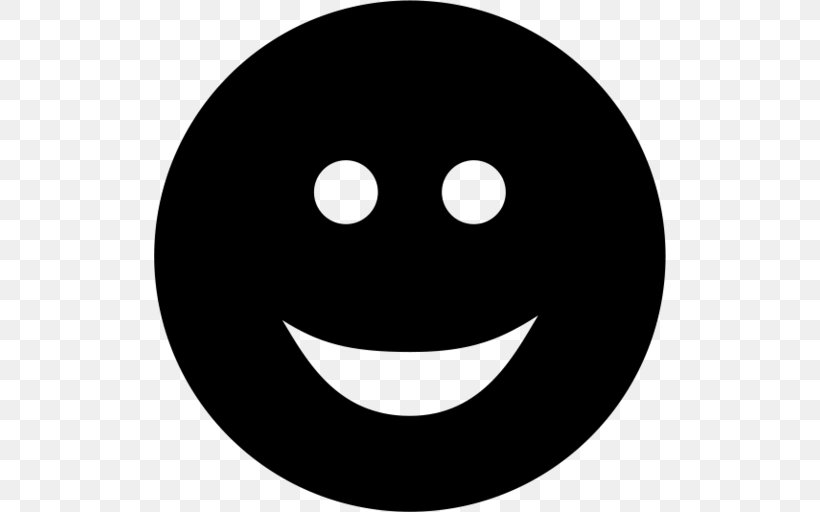 Smiley Emoticon, PNG, 512x512px, Smiley, Black, Black And White, Emoji, Emoticon Download Free