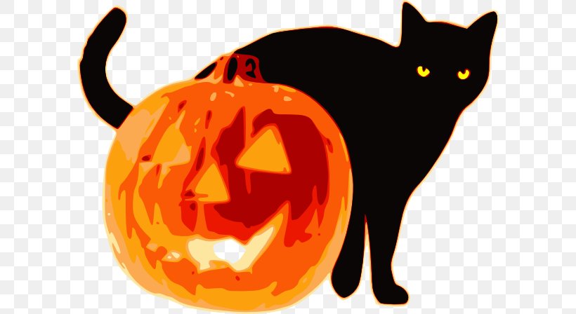 Jack-o-lantern Halloween Pumpkin Clip Art, PNG, 600x448px, Jackolantern, Black Cat, Calabaza, Carnivoran, Carving Download Free