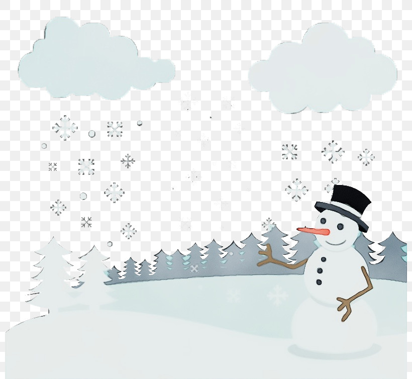 Snowman, PNG, 800x754px, Watercolor, Biology, Birds, Cartoon, Character Download Free