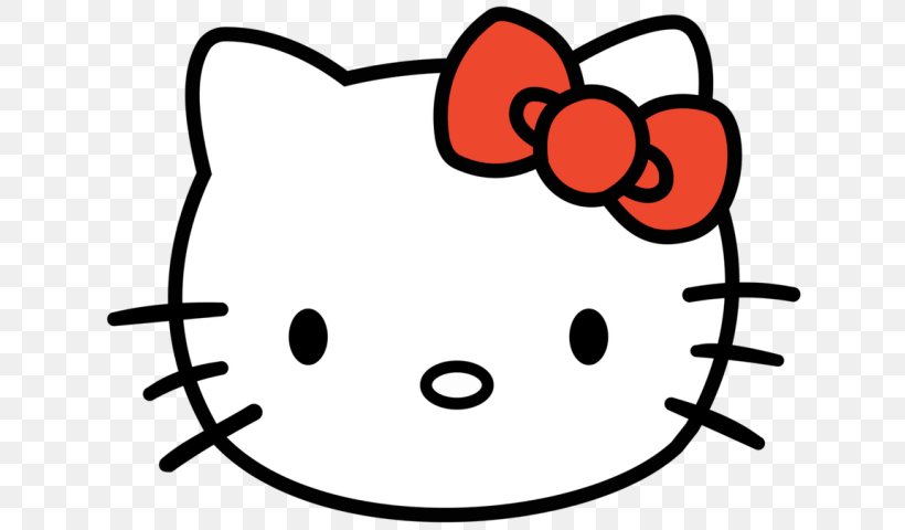 Hello Kitty Clip Art Image Drawing, PNG, 640x480px, Hello Kitty, Area, Black And White, Cat, Coloring Book Download Free