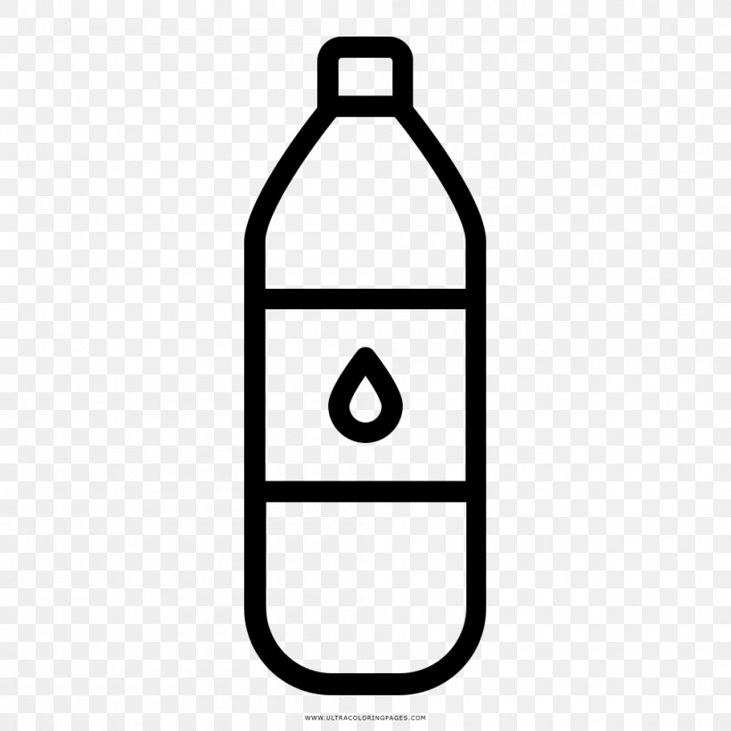 Water Bottles Water Bottles Drawing Wine, PNG, 1000x1000px, Bottle, Area, Black And White, Coloring Book, Drawing Download Free