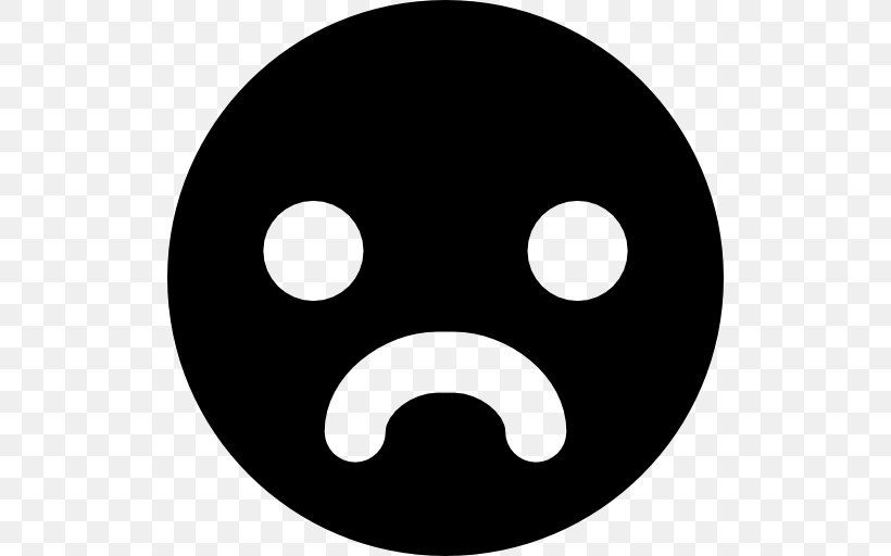 Emoticon Emotion Sadness Clip Art, PNG, 512x512px, Emoticon, Black, Black And White, Computer, Emoji Download Free