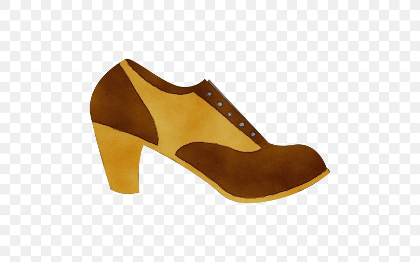 Footwear Tan Brown Yellow Sandal, PNG, 512x512px, Watercolor, Beige, Brown, Court Shoe, Footwear Download Free