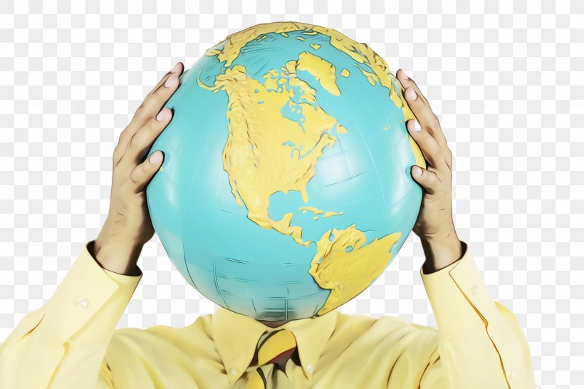 Globe Yellow Earth World Planet, PNG, 2448x1632px, Watercolor, Earth, Gesture, Globe, Hand Download Free