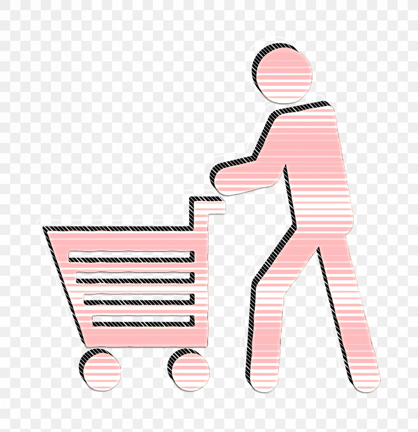 Cart Icon Man Walking With Shopping Cart Icon Family Icons Icon, PNG, 1244x1284px, Cart Icon, Behavior, Family Icons Icon, Furniture, Hm Download Free