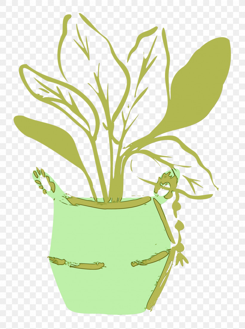 Flower Line Art Drawing Painting Flowerpot, PNG, 1857x2500px, Plant, Black, Black And White, Drawing, Flower Download Free