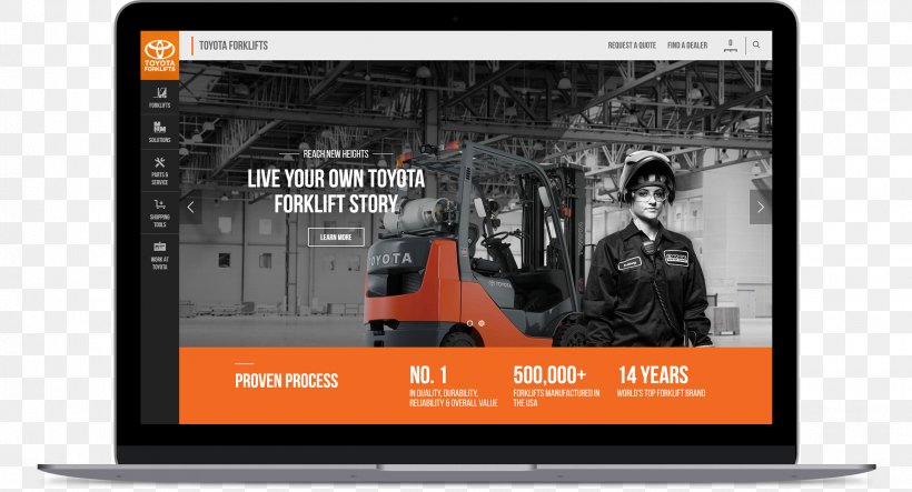 Forklift Brand Warehouse Service, PNG, 2336x1263px, Forklift, Advertising, Brand, Demand, Display Advertising Download Free