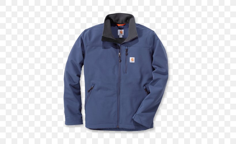 Jacket Carhartt Coat T-shirt Softshell, PNG, 500x500px, Jacket, Blue, Carhartt, Clothing, Coat Download Free