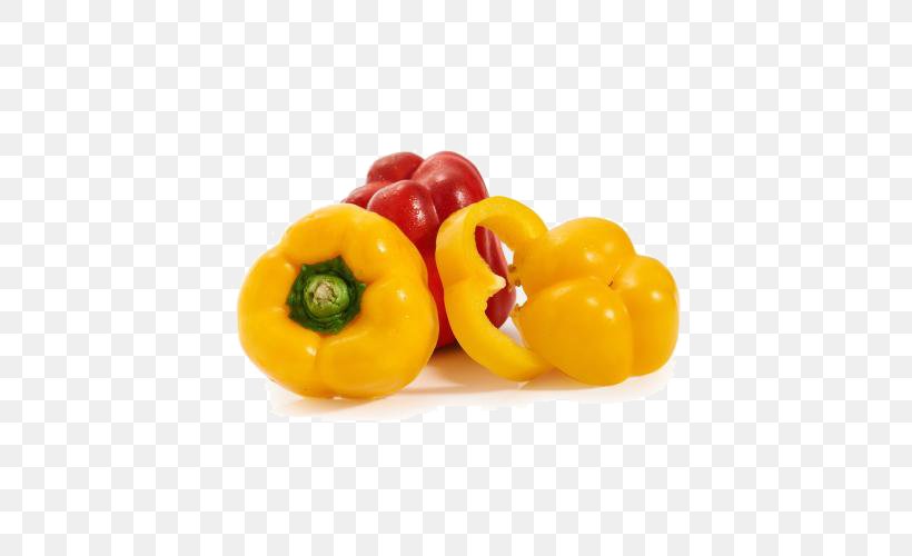 Chili Pepper Bell Pepper Vegetarian Cuisine Yellow Pepper Pimiento, PNG, 500x500px, Chili Pepper, Bell Pepper, Bell Peppers And Chili Peppers, Capsicum, Diet Food Download Free