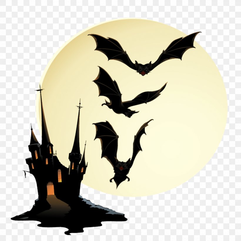 Halloween Haunted House Spooky Clip Art, PNG, 2500x2500px, Halloween, Bat, Fictional Character, Ghost, Haunted House Download Free