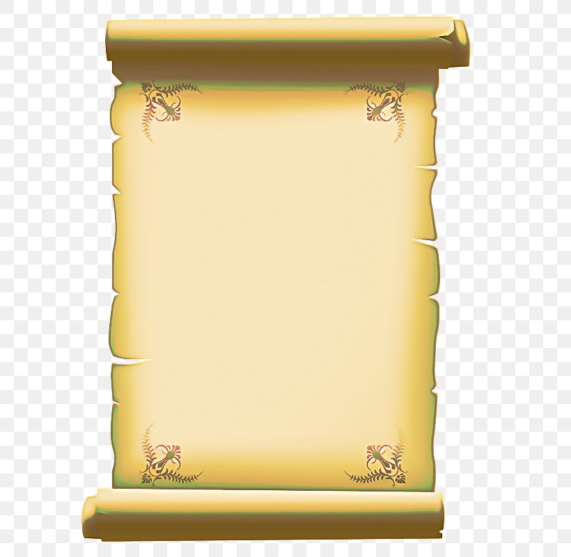 Picture Frame, PNG, 640x800px, Scroll, Picture Frame, Rectangle, Yellow Download Free