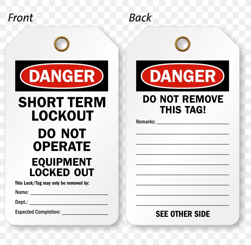Lockout-tagout Label Valve Plastic Revision Tag, PNG, 800x800px, Lockouttagout, Area, Box, Brand, Brass Download Free