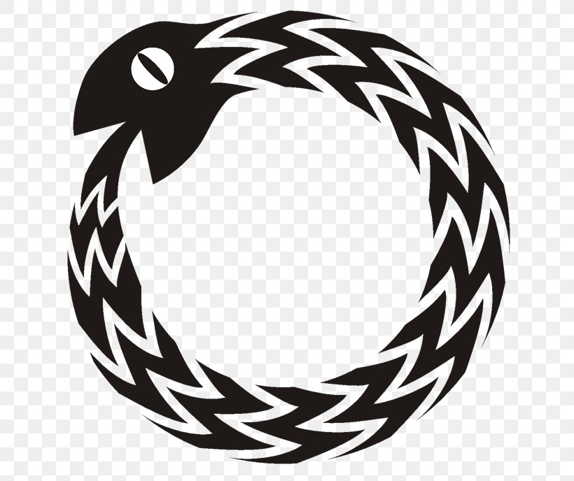Ouroboros Snake Symbol Eternity, PNG, 666x688px, Ouroboros, Alchemy, Ankh, Beak, Black And White Download Free