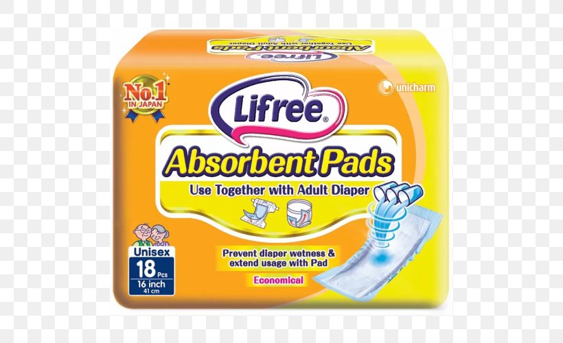 Adult Diaper Unicharm Sanitary Napkin Unisex, PNG, 500x500px, Diaper, Absorption, Adult Diaper, Brand, Disposable Download Free