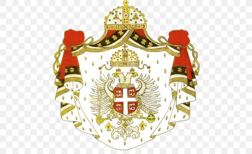 Serbia Obrenović Dynasty Heraldry Royal Family Coat Of Arms, PNG, 500x500px, Serbia, Christmas Decoration, Christmas Ornament, Coat Of Arms, Crest Download Free
