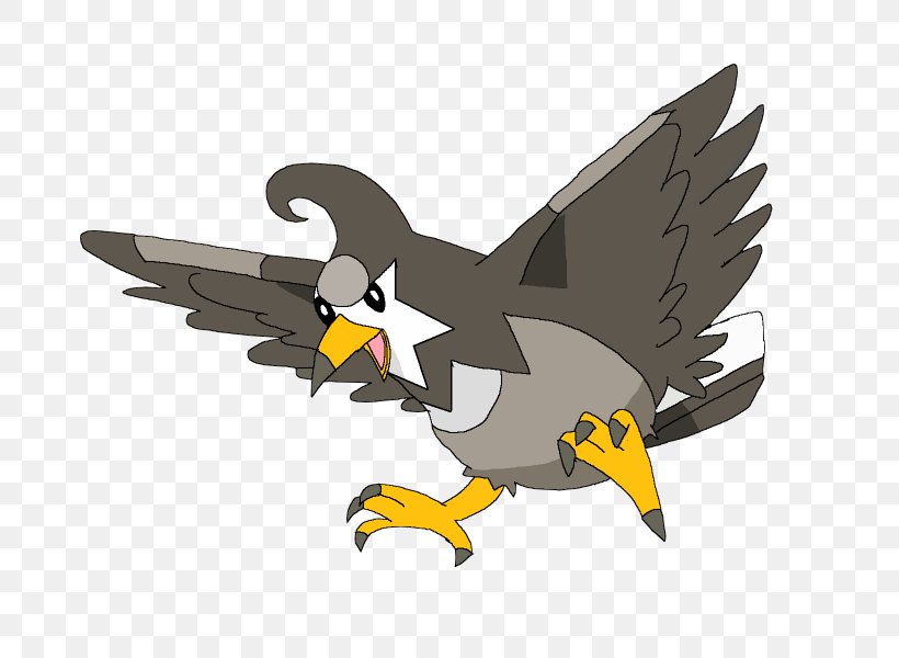 Staravia Pokémon Staraptor Starly Flight, PNG, 800x600px, Pokemon, Beak, Bird, Bird Of Prey, Cartoon Download Free