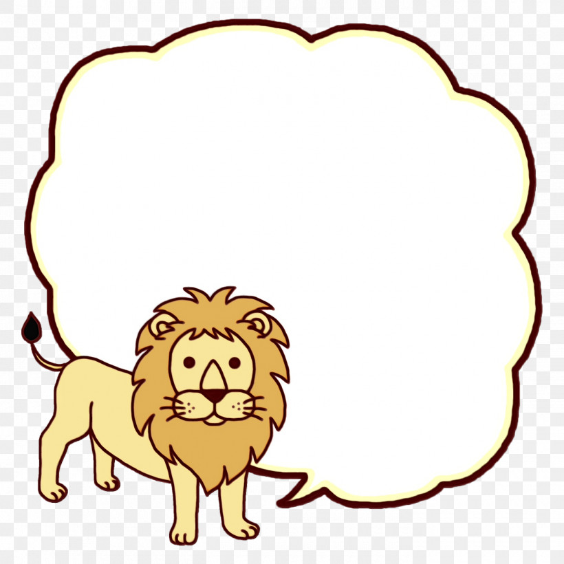 Lion Dog Cat Puppy Snout, PNG, 1400x1400px, Animal Frame, Cartoon, Cartoon Frame, Cat, Dog Download Free