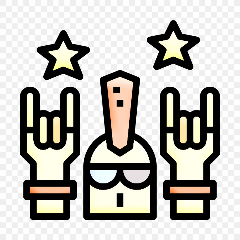 Punk Icon Punk Rock Icon Hands And Gestures Icon, PNG, 1152x1152px, Punk Icon, Hands And Gestures Icon, Line, Punk Rock Icon, Yellow Download Free
