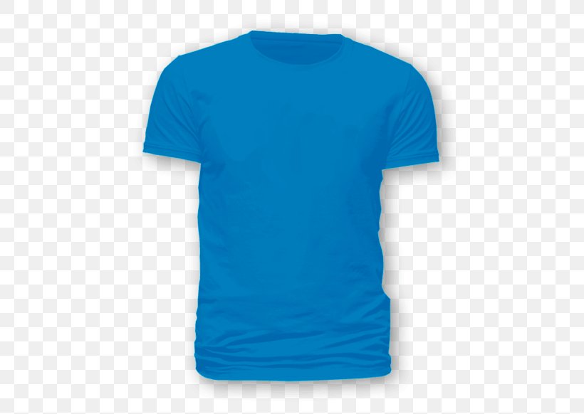 T-shirt Sleeve Hoodie Top Clothing, PNG, 539x582px, Tshirt, Active Shirt, Aqua, Azure, Blue Download Free