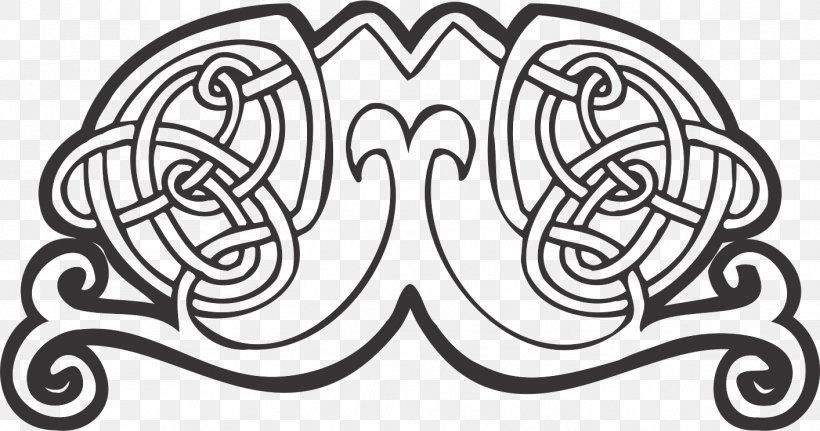 Drawing Celtic Knot Ornament, PNG, 1413x744px, Drawing, Art, Black And White, Celtic Art, Celtic Knot Download Free