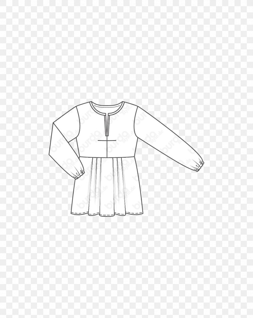 T-shirt Burda Style Dress Fashion Pattern, PNG, 1170x1470px, Tshirt, Black, Black And White, Blouse, Burda Style Download Free