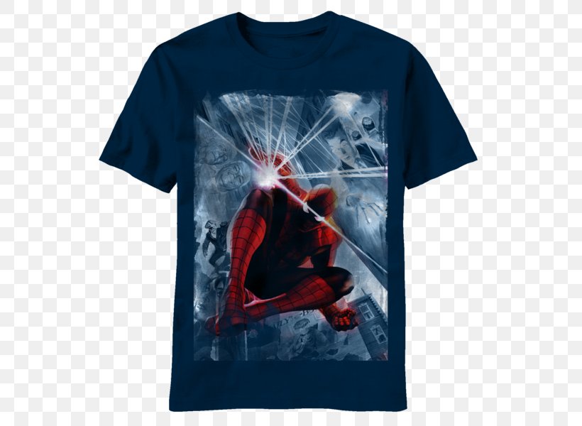 T-shirt Spider-Man Captain America Marvel Comics Clothing, PNG, 582x600px, Tshirt, Active Shirt, Alex Ross, Blue, Captain America Download Free