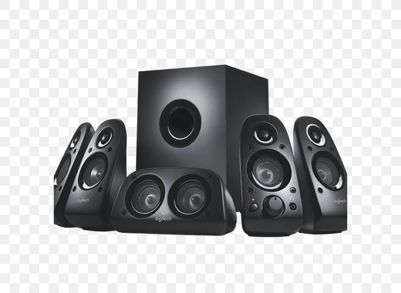 Logitech Z506 5.1 Surround Sound Loudspeaker Stereophonic Sound, PNG, 600x600px, 51 Surround Sound, Logitech Z506, Audio, Audio Equipment, Bass Download Free