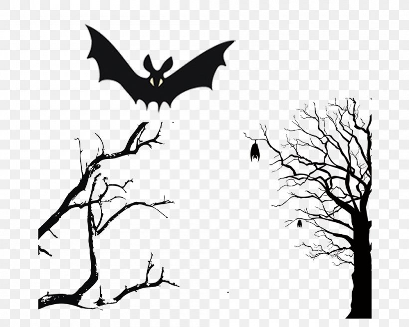 Download Clip Art, PNG, 1000x800px, Tree, Art, Bat, Beak, Bird Download Free