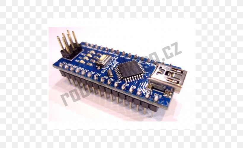 Microcontroller Hardware Programmer ATmega328 Arduino Electronics, PNG, 500x500px, Microcontroller, Adapter, Arduino, Circuit Component, Circuit Prototyping Download Free