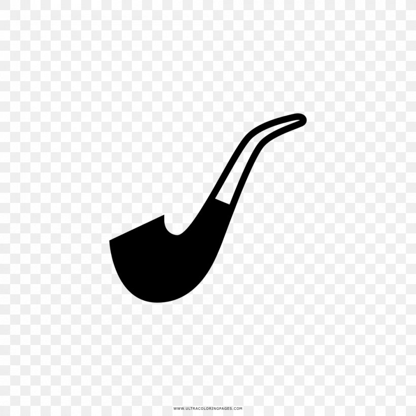 Tobacco Pipe Drawing Black And White, PNG, 1000x1000px, Tobacco Pipe, Black, Black And White, Brand, Coloring Book Download Free