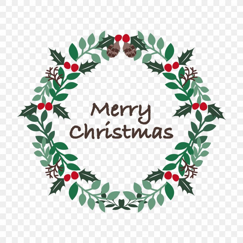 Christmas Tree Wreath Santa Claus Christmas Day Gift, PNG, 1843x1843px, Christmas Tree, Aquifoliaceae, Aquifoliales, Christmas, Christmas Card Download Free