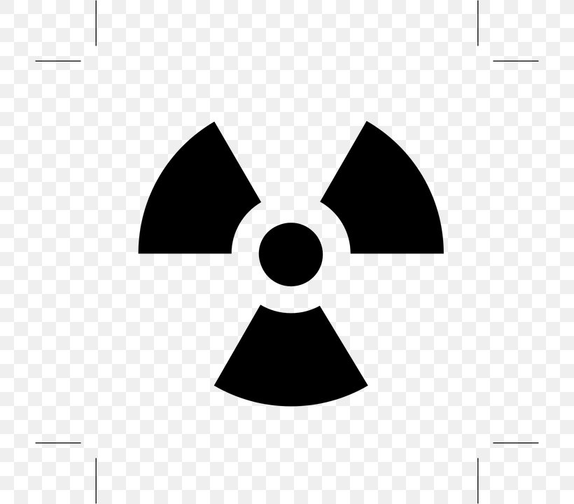 Hazard Symbol Radioactive Decay Radiation Nuclear Power Warning Sign, PNG, 720x720px, Hazard Symbol, Biological Hazard, Black, Black And White, Brand Download Free