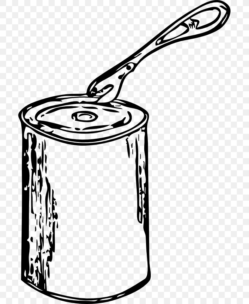 Tin Can Beverage Can Clip Art, PNG, 699x1000px, Tin Can, Artwork, Beverage Can, Black And White, Can Stock Photo Download Free