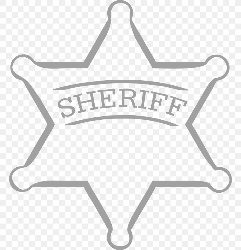 Badge Sheriff Royalty-free Clip Art, PNG, 758x850px, Badge, Area, Black And White, Brand, Cowboy Download Free