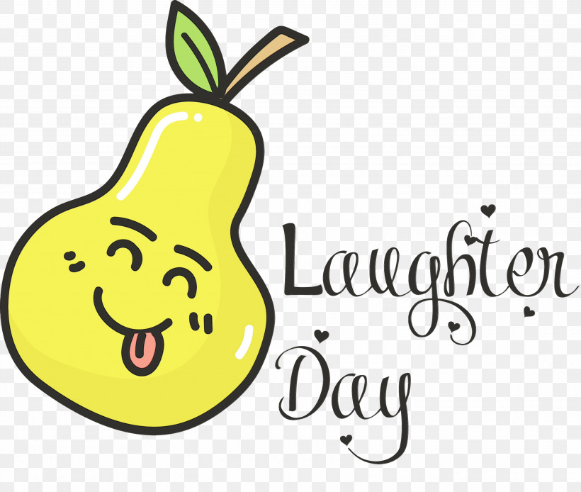 Cartoon Yellow Smiley Plant Line, PNG, 3000x2540px, World Laughter Day, Cartoon, Fruit, Geometry, Happiness Download Free
