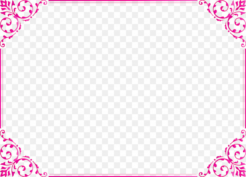 Rectangle Frame, PNG, 3000x2155px, Rectangle Frame, Line, Magenta, Picture Frame, Pink Download Free