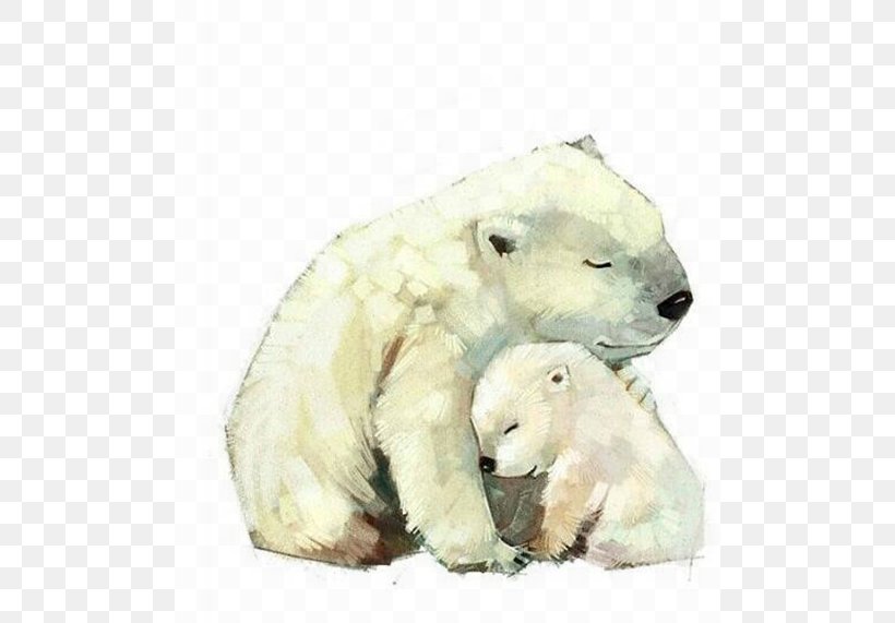 T-shirt Polar Bear Giant Panda Hoodie, PNG, 500x571px, Watercolor, Cartoon, Flower, Frame, Heart Download Free