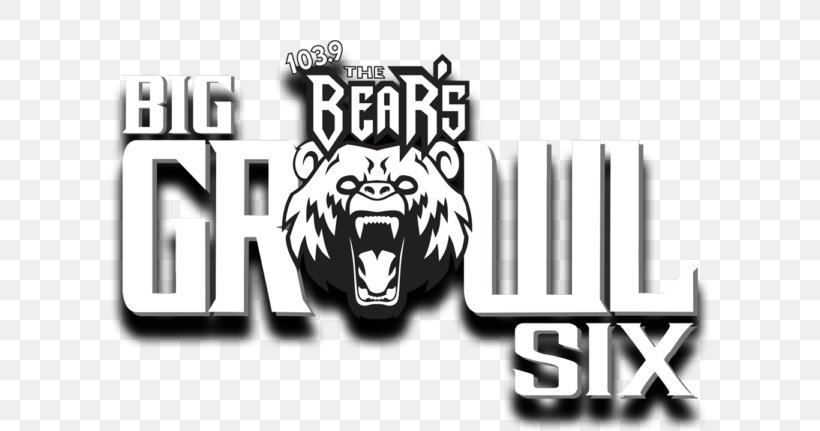 WRBR-FM The Big Growl Tickets In South Bend, IN Logo, PNG, 600x431px, South Bend, Black, Black And White, Brand, Carnivora Download Free
