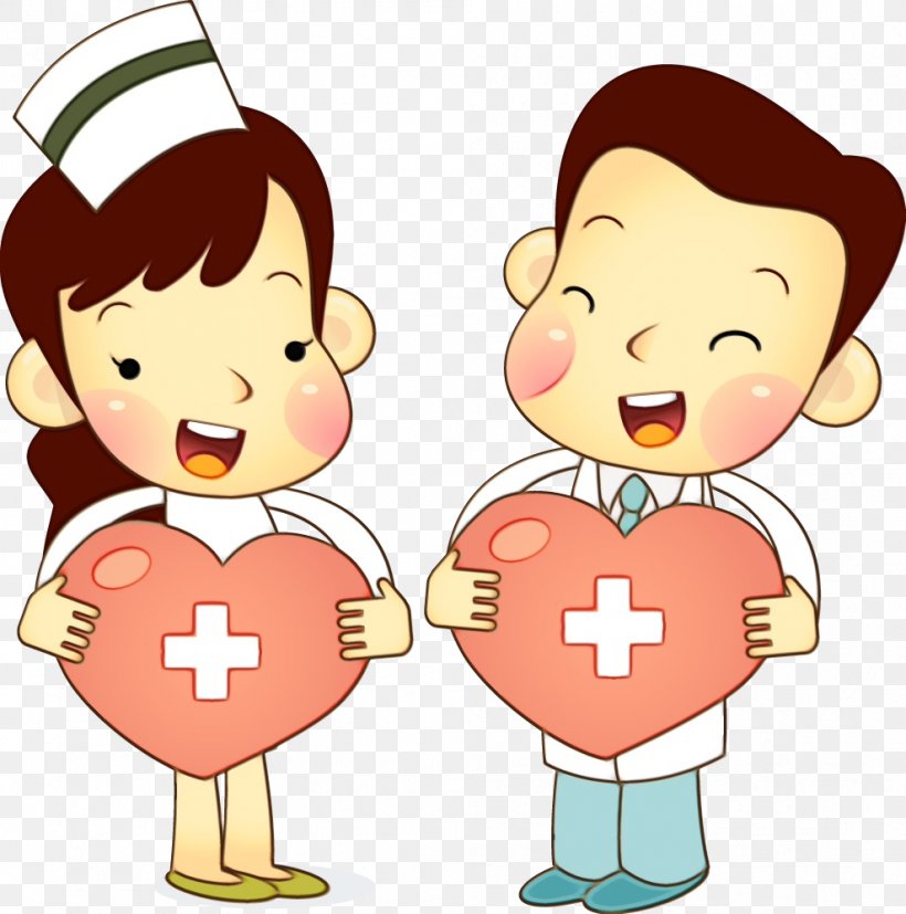 Cartoon Nursing Physician Clip Art Hospital, PNG, 989x998px, Cartoon, Art, Cheek, Child, Gesture Download Free