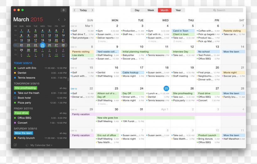 MacOS Calendar Apple, PNG, 2630x1682px, Macos, Apple, Brand, Calendar, Calendaring Software Download Free